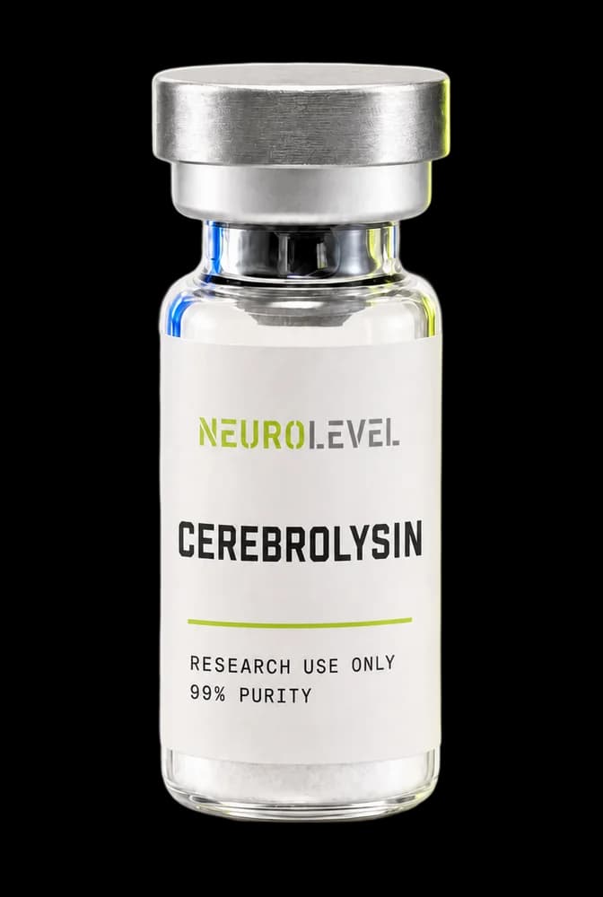 Neurolevel Cerebrolysin research vial, lyophilized powder, applied printed label